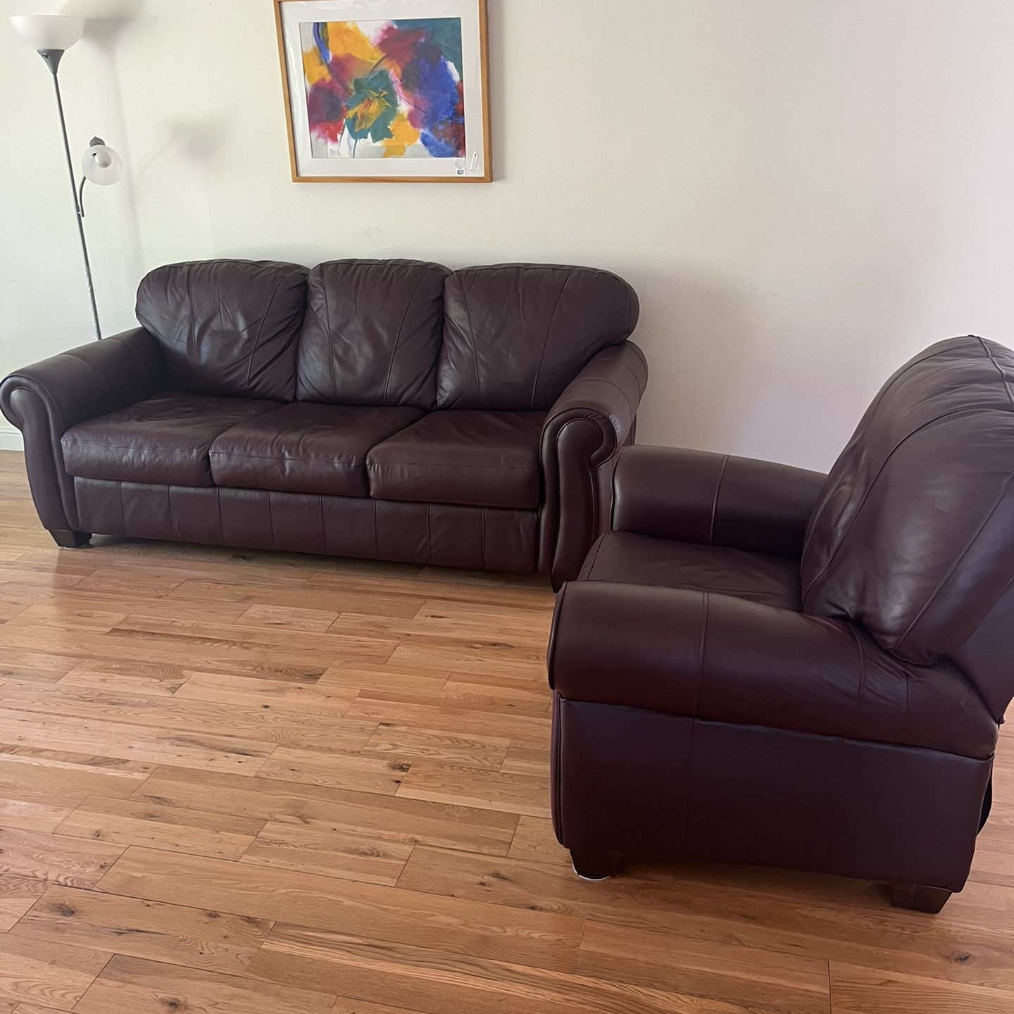 Leather Sofa and Recliner - From Ashley Furniture