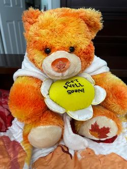 Get Well Soon Orange Build a Bear Plush