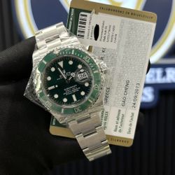 Rolex Submariner Hulk Watch And Card In AMAZING Condition