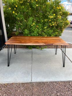 71” Live Edge wood dining table ( can deliver for $10 )