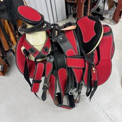 King Saddle Leather Horse Saddle/ Montura De Caballo