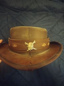 Leather Hand Made Pirate River Boat Captain's Hat