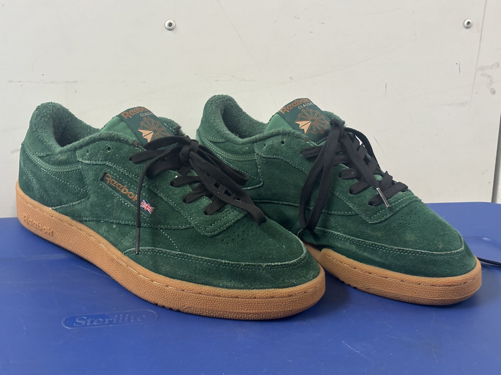Size 11 - Reebok Club C 85 Dark Green Gum