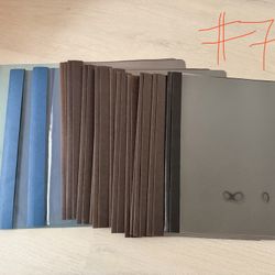 15 of Assorted color lthree-ring binder with a clear overlay. Price For All