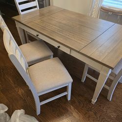 Ashley farmhouse style table and chairs