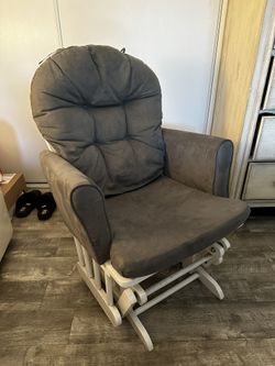 Rocking Chair, Nursery, White & Grey