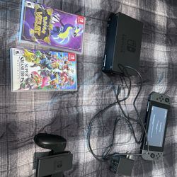 Nintendo Switch With Two Games 