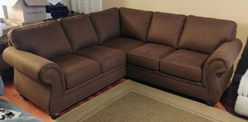 Ethan Allen Micro Suede Sectional