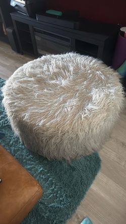 Ashley Furniture Fluffy Faux Fur Ottoman & Chair