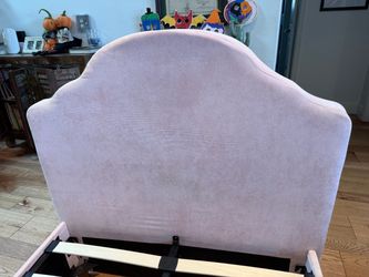 Upholstered Pink Twin Bed