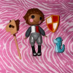 Lalaloopsy Mini Doll  Sir Battlescarred Knight  Dragon Pet Rare