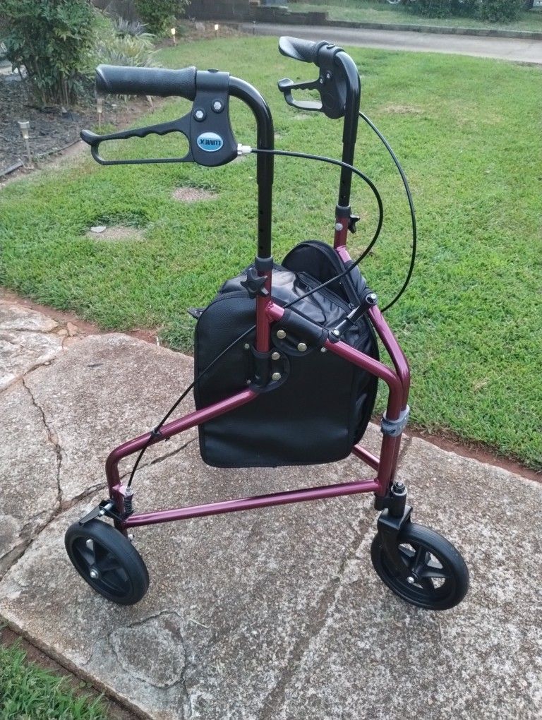 New, Lumex GF 3-Wheel Cruiser, Aluminum Rollator, Metallic Burgundy
The GF 3-wheel