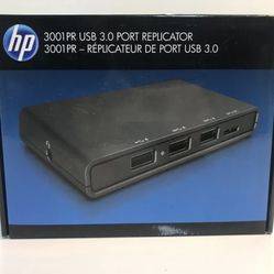 HP 3001PR USB 3.0 Port Replicator w/ AC Adapter **NEW**