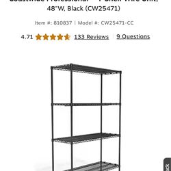 Metal rack shelving