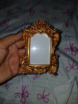 Small mini gold picture frame