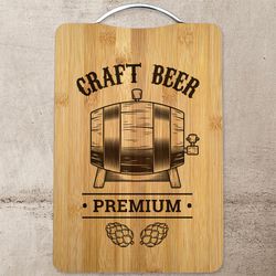 Craft Beer Laser Engraved Cutting Board