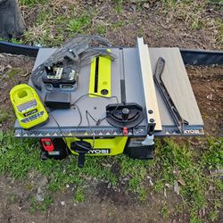 18 volt table saw 8-1/4 with battery and charger 