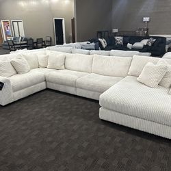 New Cream Beige Sectional Sofa 