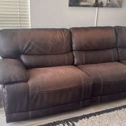 5 piece sectional sofa with 2 recliners