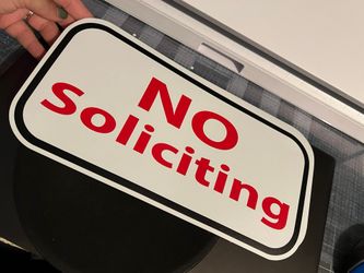 No Soliciting Sticker 