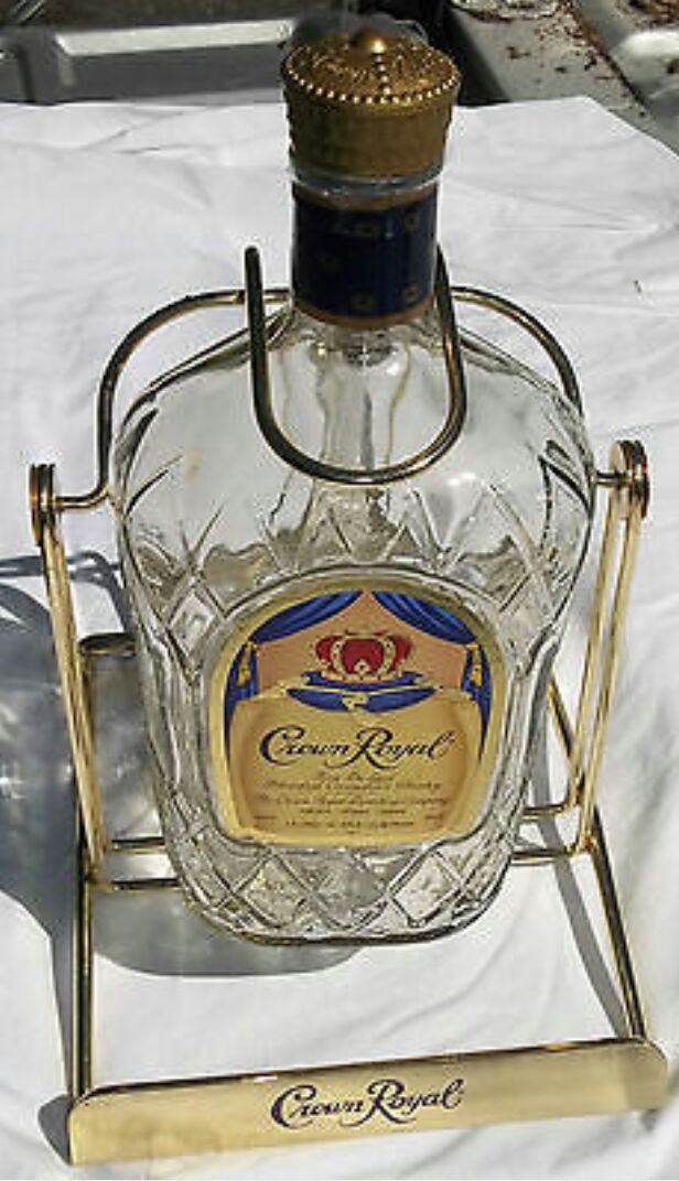 Vintage Crown Royal Cradle Swing Stand Display Pourer for 1.75 litter