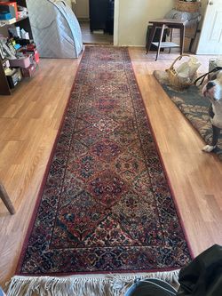 15’ Vintage Oriental Style Runner Rug –