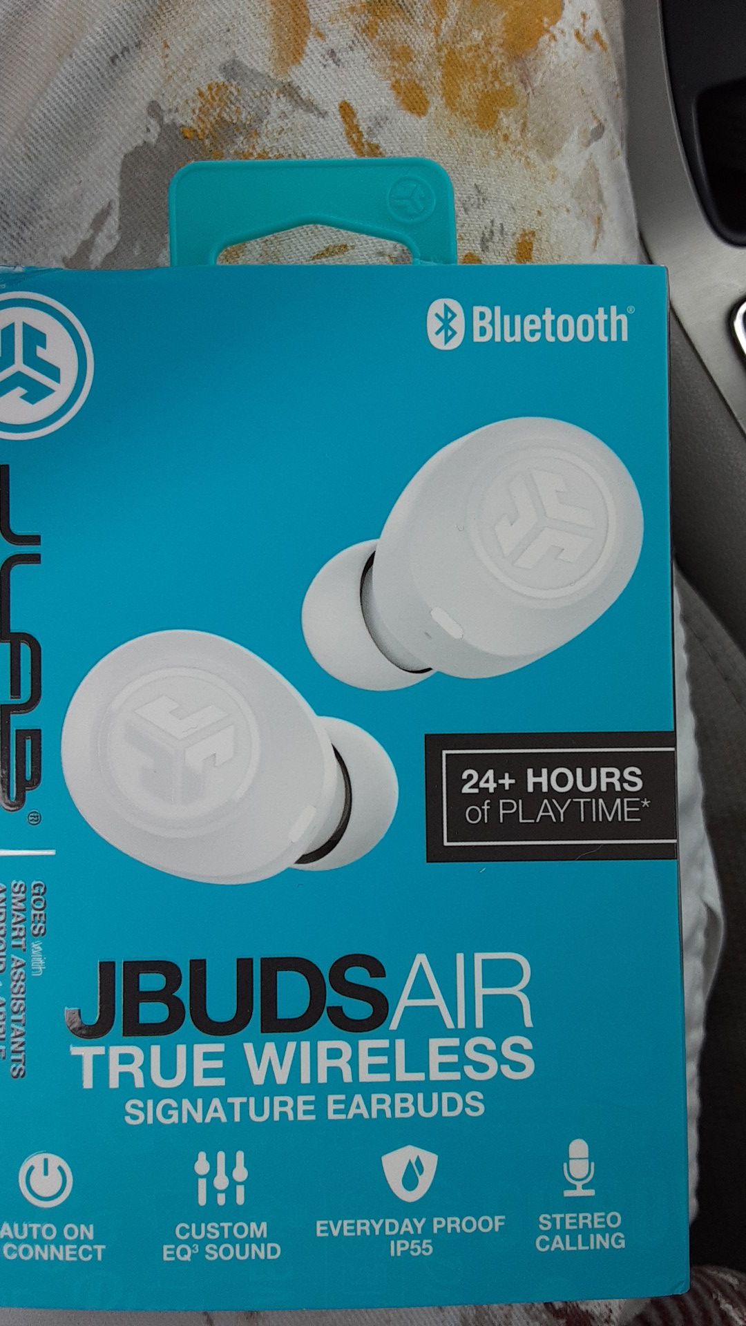 Jlab Jbudsair bluetooth wireless earbuds.