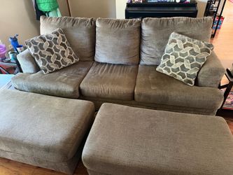 Couch with ottomans