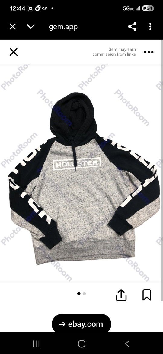 Hollister Hoodie For Men Gray COLOUR Size M Excellent Condition