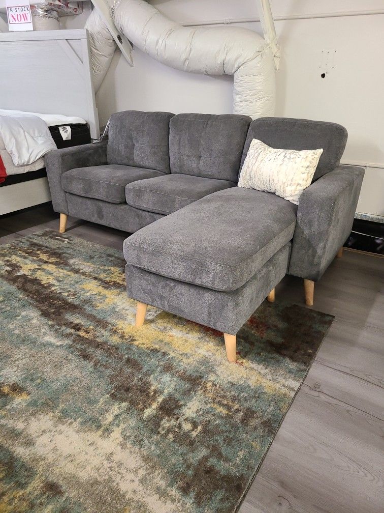 CLEARANCE ‼️ NEW GREY SECTIONAL SOFA COUCH 