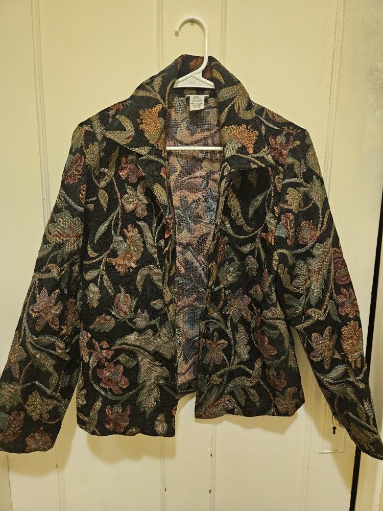 Fieldgear Floral Tapestry Jacket - Size Small
