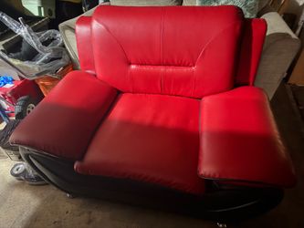 Red black couches