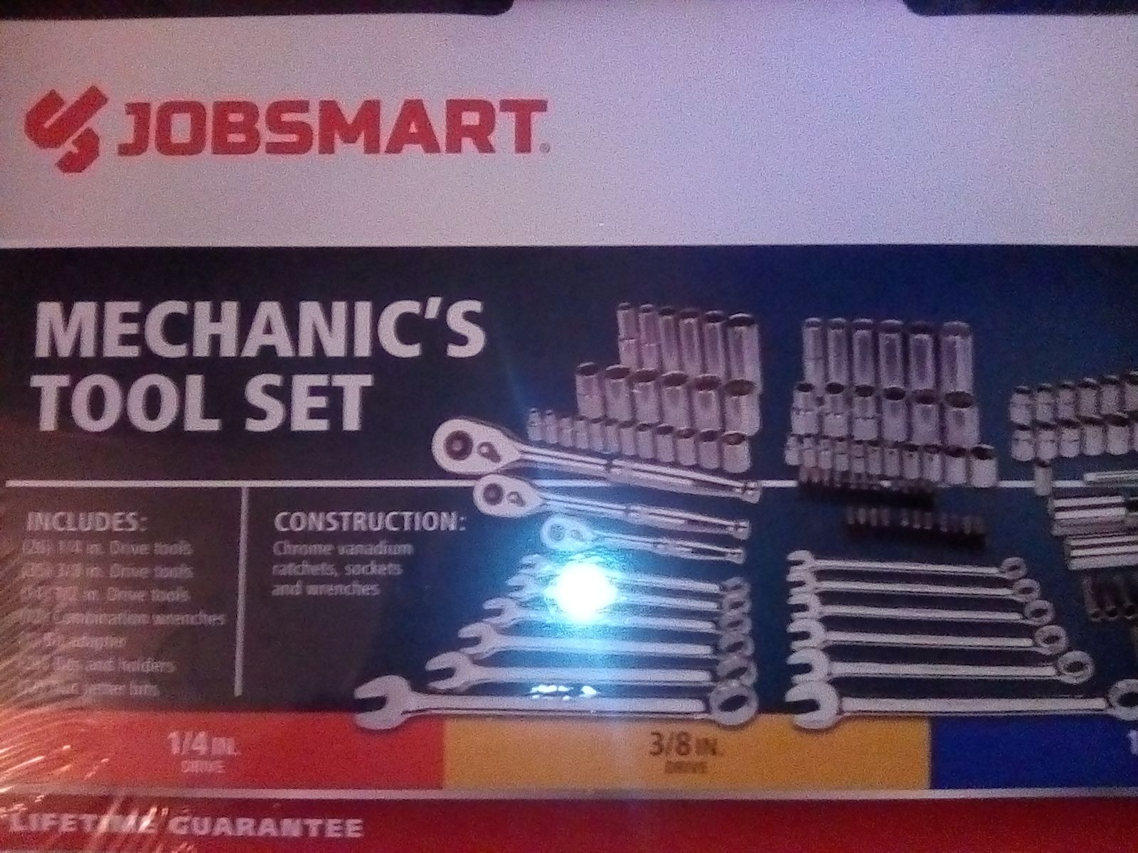 Jobsmart mechanics tool set metric and standard 126 piece for