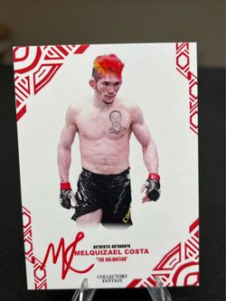 UFC Melquizael Conceicao “The Dalmatian” Melky Rare Red On Red Autograph On Card