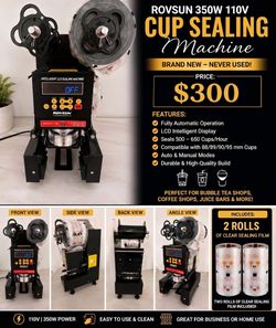 Cup Sealing Machine - ROVSUN 350w 100v