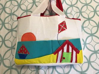 Beach bag new, bolsa de playa echa a mano