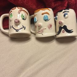 Vintage Pfaltzgraff Face Cups