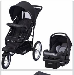 Baby Trend Journey Jogger Travel System with EZ-Lift Infant Car Seat, Stellar Black