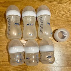 6 Baby /Newborn Avent Philips Bottles Set, 4 oz & 9 oz