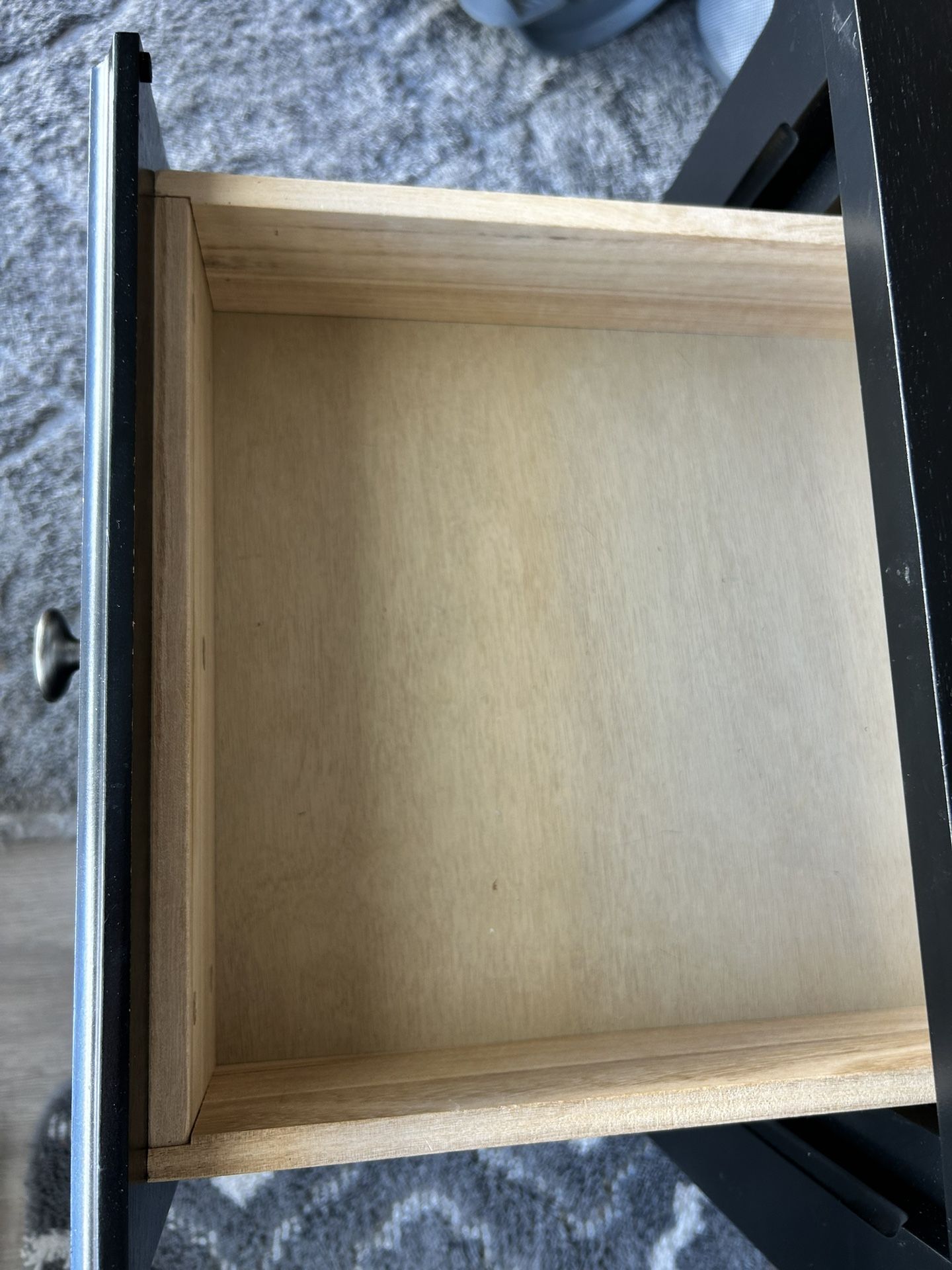 Black Wooden End Table 