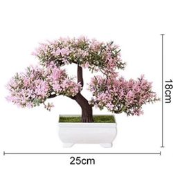 Artificial Plants Bonsai Small Tree Pot Fake Plant Flowers Potted Ornaments For Home Room Table Decoration Hotel Garden Decor   I have two bunches of  Thumbnail