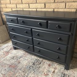 9 Drawer Dark Gray Dresser With Felt lined Drawers
