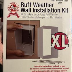 NEW IN BOX Ideal Pet Products Designer Series Ruff-Weather Pet Door Wall Installation Kit, Extra Large, 9-3/4" x 17" Flap Size (Pet Door Sold Separate