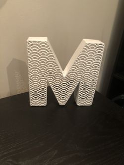 White “M” Decoration