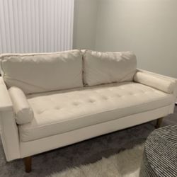 Mid century modern sofa (white)