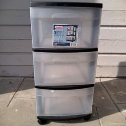 Sterlite Plastic 3 Drawer Storage Cart. 
