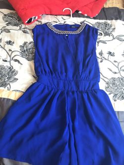 Royal blue medium romper
