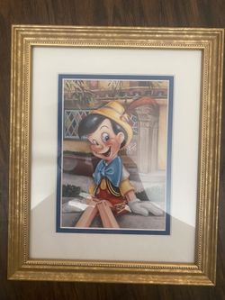 Pinocchio Disney Character Of The Month Framed Art Notecard