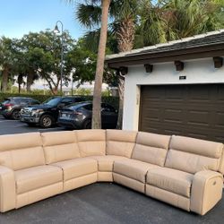 Couch/Sofa Sectional - Microfiber - 1 MONTH OLD - Recliners - Beige - Delivery Available 🚛