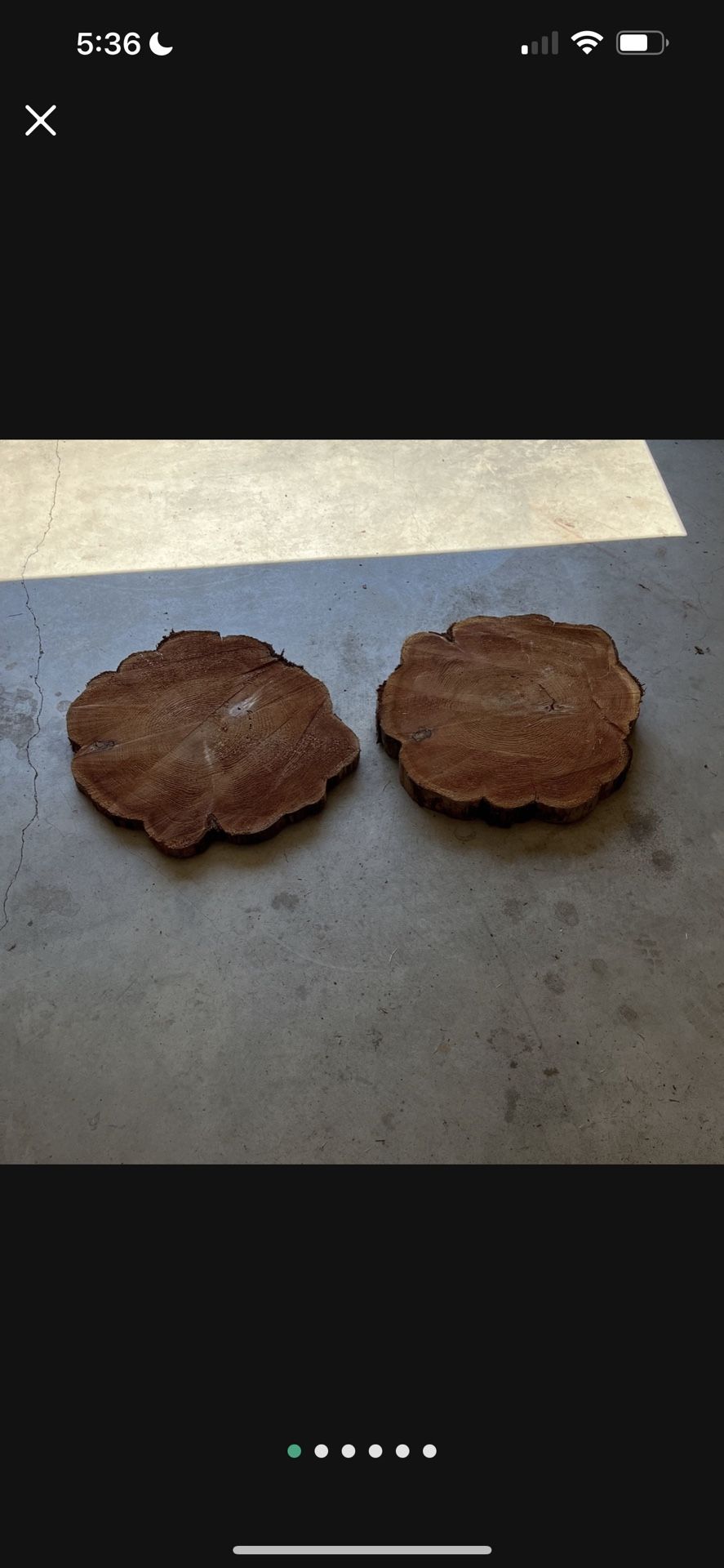 Coffee Table Cedar Discs- Live Edge